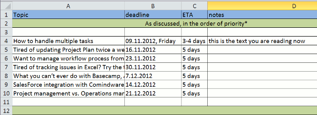 Managing multiple tasks Managing multiple tasks